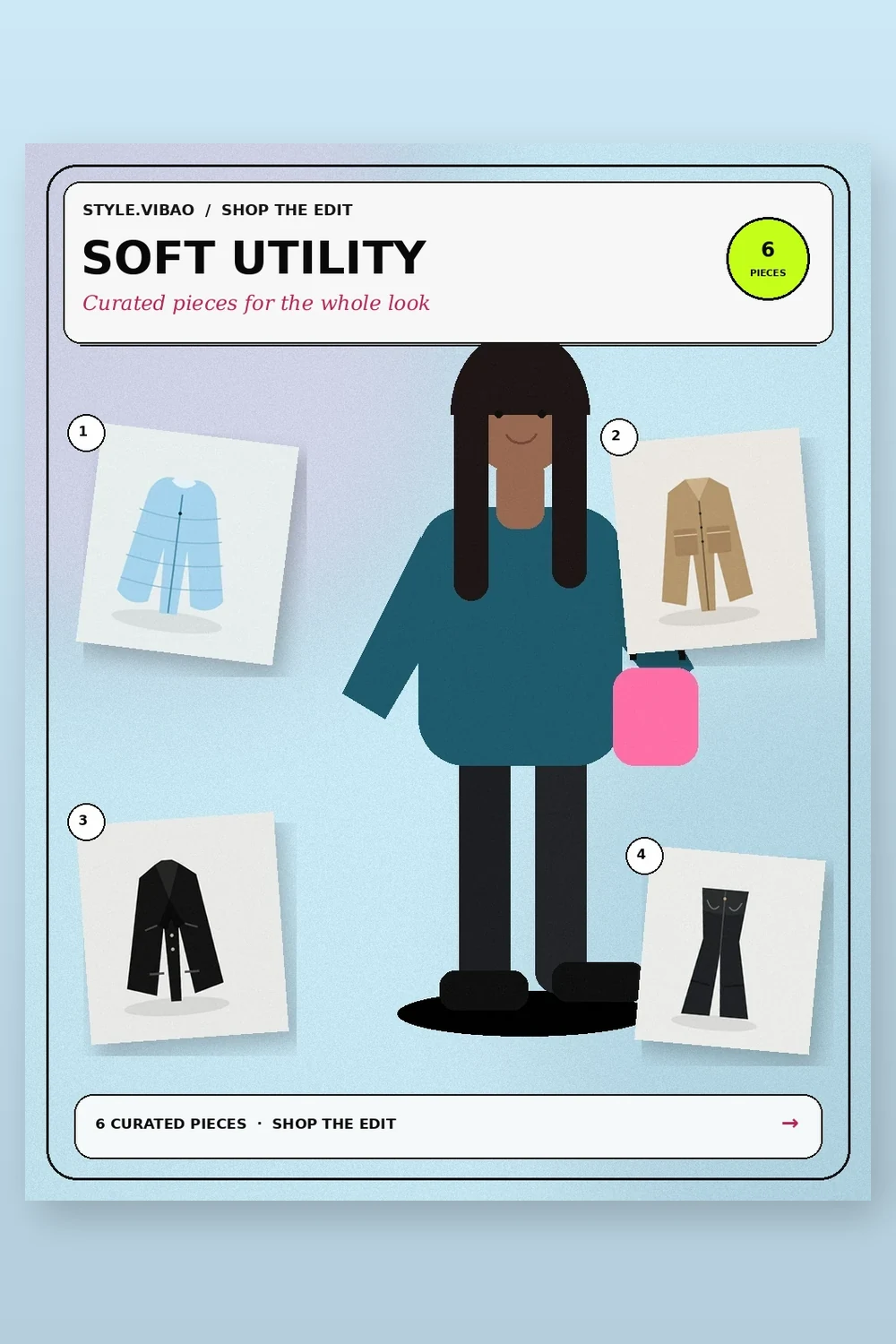 Soft Utility fashion moodboard